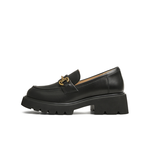 天美意2025春新款商场同款jk百搭一脚蹬女学院乐福鞋CJM04AA5