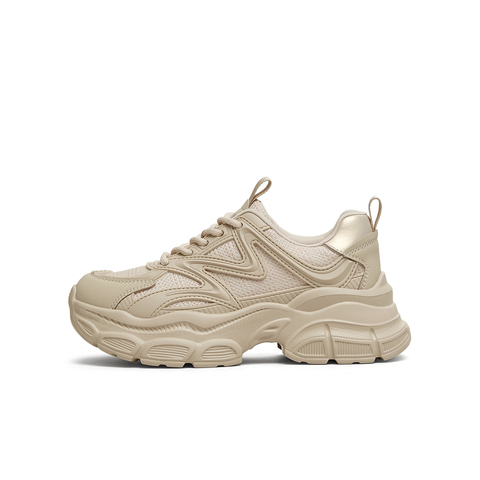 天美意2025春新款商场同款厚底纯色运动百搭女老爹鞋BK741AM5