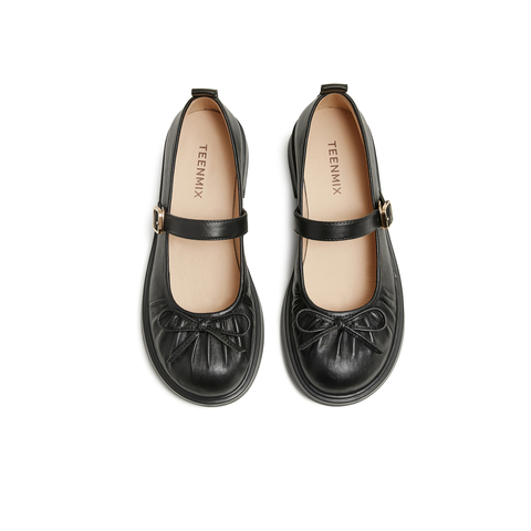 天美意2025春新款通勤休闲舒适百搭法式女玛丽珍鞋COY28AQ5