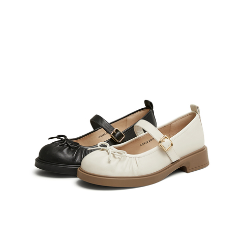 天美意2025春新款通勤休闲舒适百搭法式女玛丽珍鞋COY28AQ5