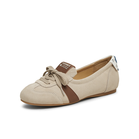 天美意2025春新款纯色复古百搭通勤浅口女玛丽珍鞋KH003AQ5