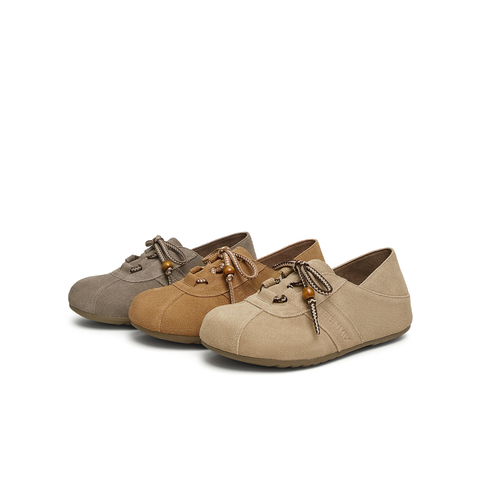 天美意2025春新款休闲系带复古日常通勤百搭女勃肯鞋CHS26AM5