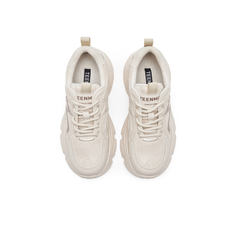 天美意2025春新款商场同款休闲系带厚底百搭女老爹鞋BK621AM5