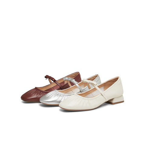 天美意2025春新款通勤百搭复古法式一字带女玛丽珍鞋KM073AQ5