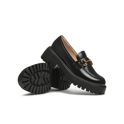 天美意2025春新款复古百搭休闲时尚一脚蹬女乐福鞋CPF05AA5