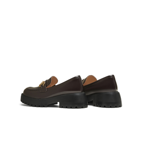 天美意2025春新款复古百搭休闲时尚一脚蹬女乐福鞋CPF05AA5