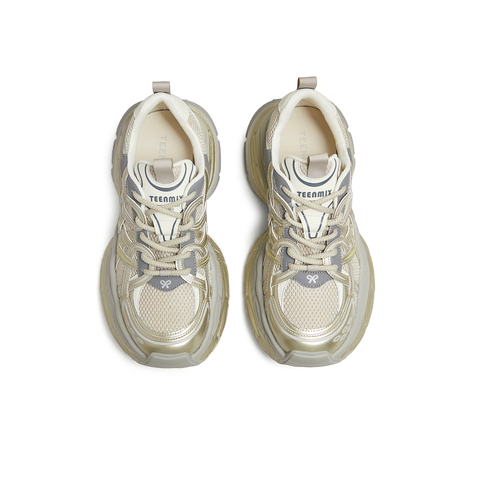 天美意2025春新款商场同款厚底增高系带休闲女老爹鞋BK781AM5