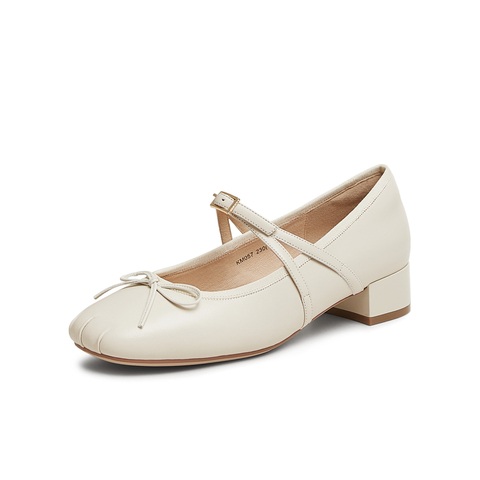 天美意2025春新款复古休闲潮流百搭法式风女玛丽珍鞋KM057AQ5