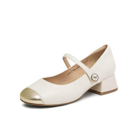 天美意2025春新款商场同款通勤百搭小个子女玛丽珍鞋CRW27AQ5