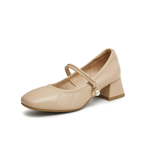 天美意2025春新款商场同款休闲通勤纯色女玛丽珍鞋BI282AQ5