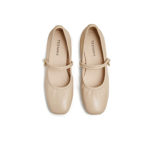 天美意2025春新款商场同款休闲通勤纯色女玛丽珍鞋BI282AQ5