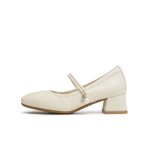 天美意2025春新款商场同款休闲通勤纯色女玛丽珍鞋BI282AQ5