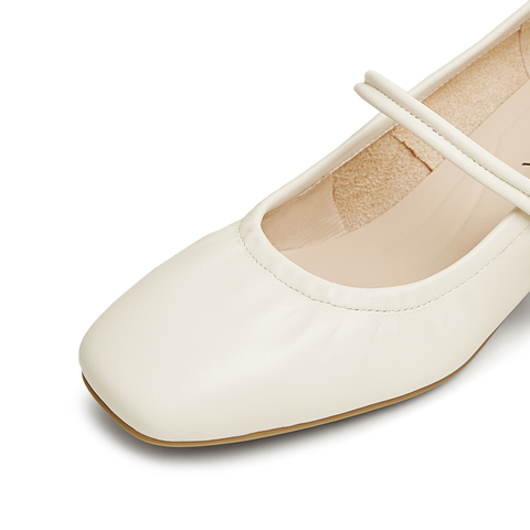 天美意2025春新款商场同款休闲通勤纯色女玛丽珍鞋BI282AQ5