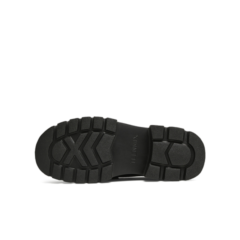 天美意2025春新款jk百搭时髦厚底小个子女学院乐福鞋CJM05AA5