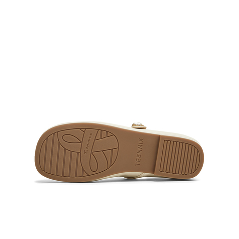 天美意2025春新款商场同款复古休闲一字带女玛丽珍鞋CIX01AQ5