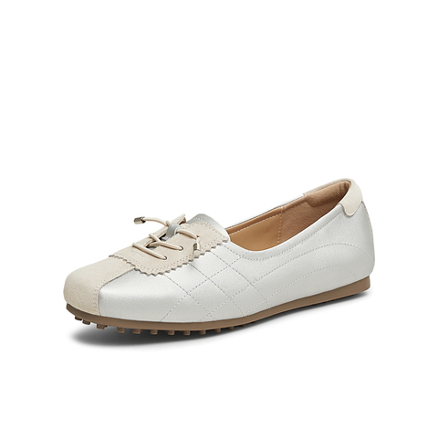 天美意2025春新款平底舒适百搭通勤逛街豆豆鞋女乐福鞋KQ024AA5