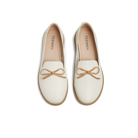 天美意2025春新款商场同款百搭法式复古风女乐福鞋CCJ57AA5