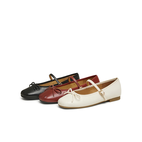 天美意2025春新款复古休闲通勤优雅法式风女玛丽珍鞋KM060AQ5