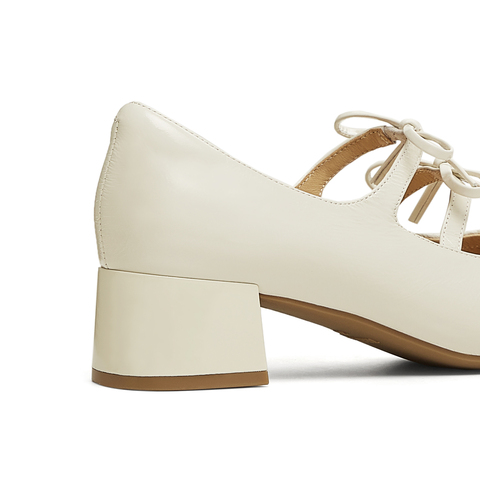 天美意2025春新款通勤优雅法式蝴蝶结休闲女玛丽珍鞋KM063AQ5