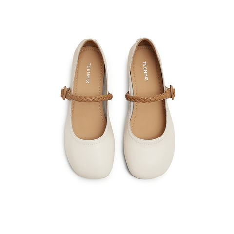 天美意2025春新款商场同款复古休闲通勤女玛丽珍鞋BK601AQ5