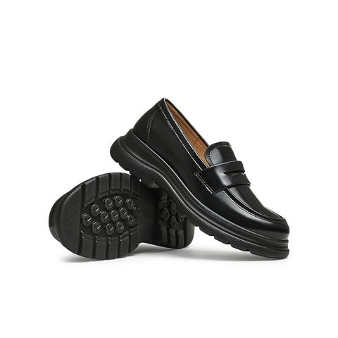 天美意2025春新款商场同款厚底复古休闲通勤女乐福鞋BK811AA5