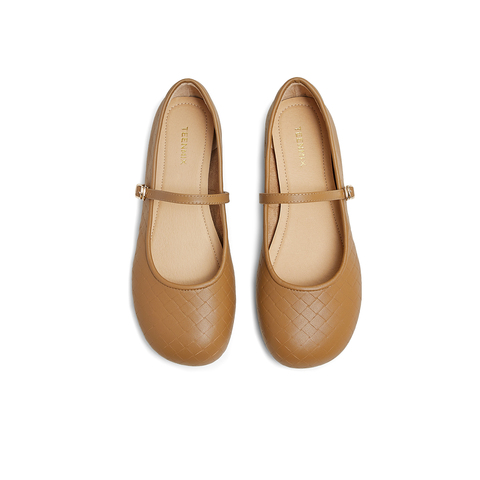 天美意2025春新款复古休闲潮流优雅法式风女玛丽珍鞋KM058AQ5