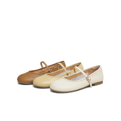 天美意2025春新款复古休闲潮流优雅法式风女玛丽珍鞋KM058AQ5