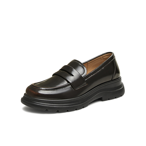 天美意2025春新款商场同款厚底复古休闲通勤女乐福鞋BK811AA5