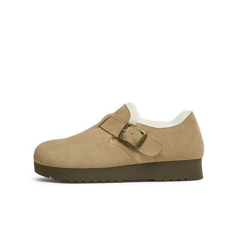 天美意2025春新款商场同款纯色百搭复古半拖鞋女勃肯鞋BJ551AM5