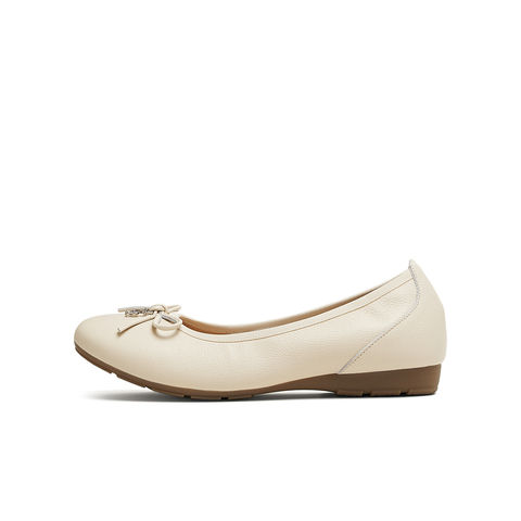 天美意2025春新款纯色复古一脚蹬舒适通勤女浅口单鞋KQ028AQ5