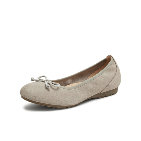 天美意2025春新款一脚蹬蝴蝶结百搭舒适纯色女浅口单鞋KQ027AQ5