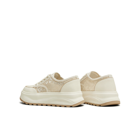 天美意2025夏新款商场同款厚底百搭运动系带女休闲板鞋BK951BM5