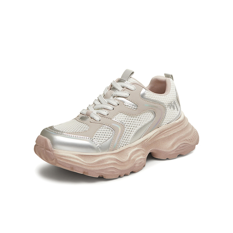 天美意2025夏新款厚底休闲百搭系带潮流增高女老爹鞋KD083BM5