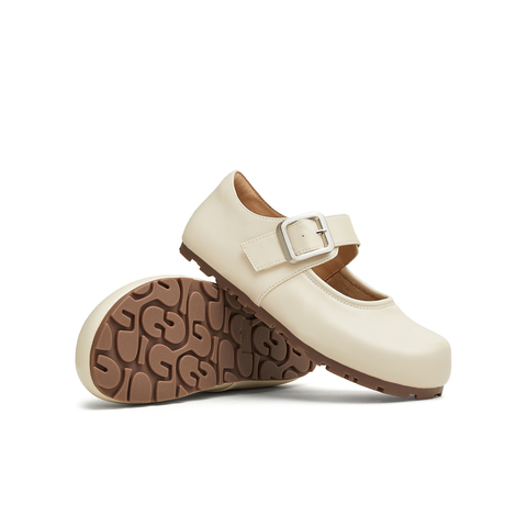 天美意2025春新款平底舒适百搭通勤日系复古女玛丽珍鞋KM076AA5