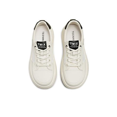 天美意2025夏新款商场同款休闲百搭厚底系带舒适女板鞋BJ563BM5