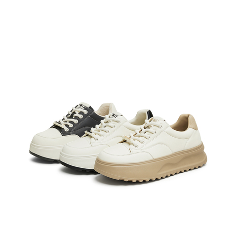 天美意2025春新款商场同款厚底简约清新百搭通勤女板鞋BJ561AM5