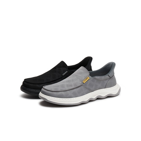 天美意2025春新款商场同款休闲百搭舒适透气套脚男布鞋3QR03AM5