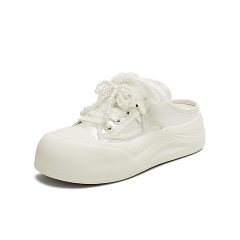 天美意2025夏新款半拖鞋后空拖鞋运动休闲百搭女板鞋KB075BH5