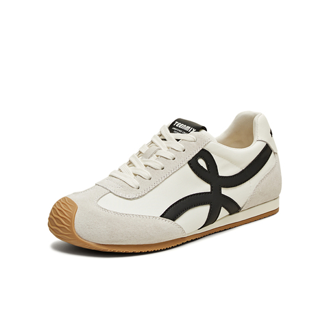 天美意2025夏新款休闲百搭复古平底潮流德训鞋女阿甘鞋KG096BM5