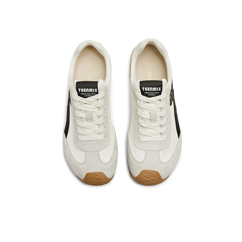 天美意2025夏新款休闲百搭复古平底潮流德训鞋女阿甘鞋KG096BM5