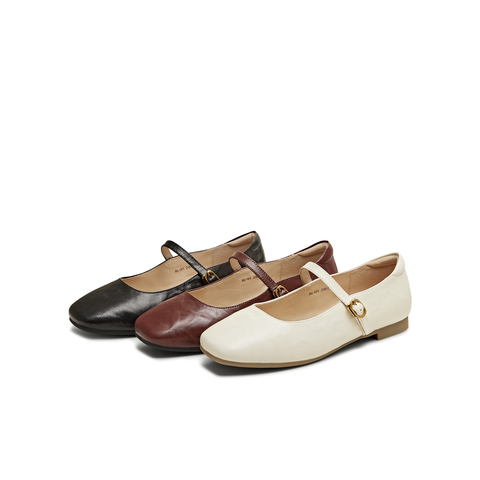 天美意2025春新款商场同款法式温柔浅口平底女玛丽珍鞋BL101AQ5