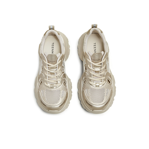 天美意2025夏新款透网百搭厚底小个子增高透气女老爹鞋BL141BM5