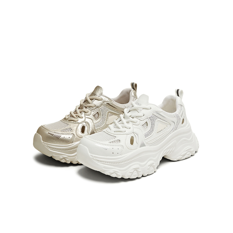 天美意2025夏新款透网百搭厚底小个子增高透气女老爹鞋BL141BM5