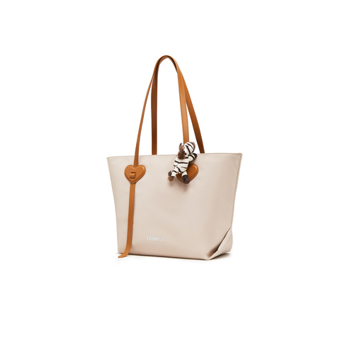 天美意2025夏新款商场同款时尚简约通勤大容量女单肩包X3119BX5