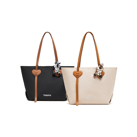 天美意2025夏新款商场同款时尚简约通勤大容量女单肩包X3119BX5