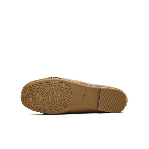 天美意2025夏新款编织懒人包头半拖平底外穿女穆勒鞋KT087BH5