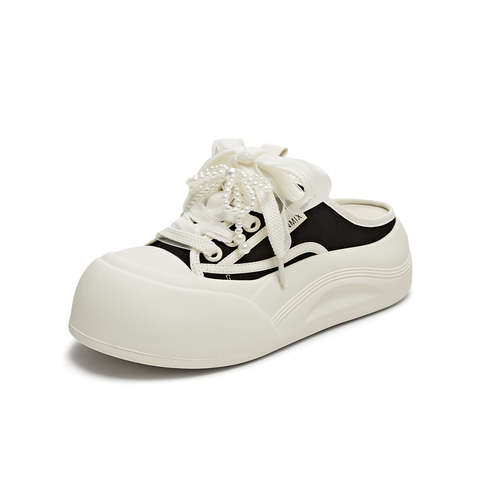 天美意2025夏新款半拖鞋后空拖鞋运动休闲百搭女板鞋KB075BH5