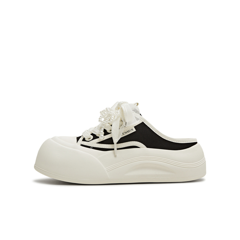 天美意2025夏新款半拖鞋后空拖鞋运动休闲百搭女板鞋KB075BH5