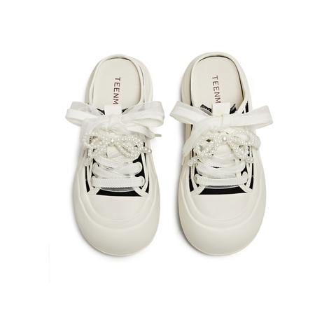 天美意2025夏新款半拖鞋后空拖鞋运动休闲百搭女板鞋KB075BH5