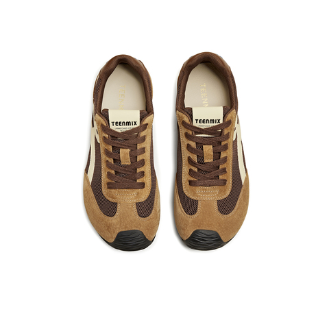 天美意2025夏新款休闲百搭复古平底潮流德训鞋女阿甘鞋KG096BM5